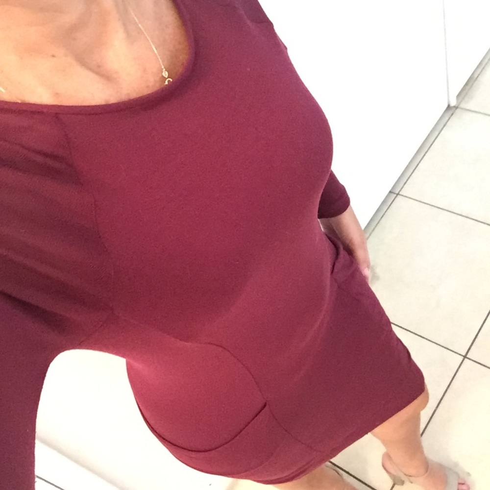 BCBG MAXAZRIA Burgundy Dress - Picture 3 of 5